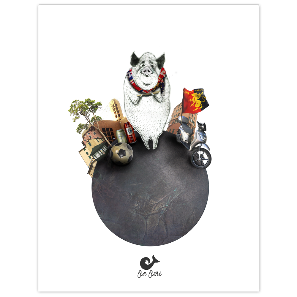 Il tifoso rossoblù allo stadio